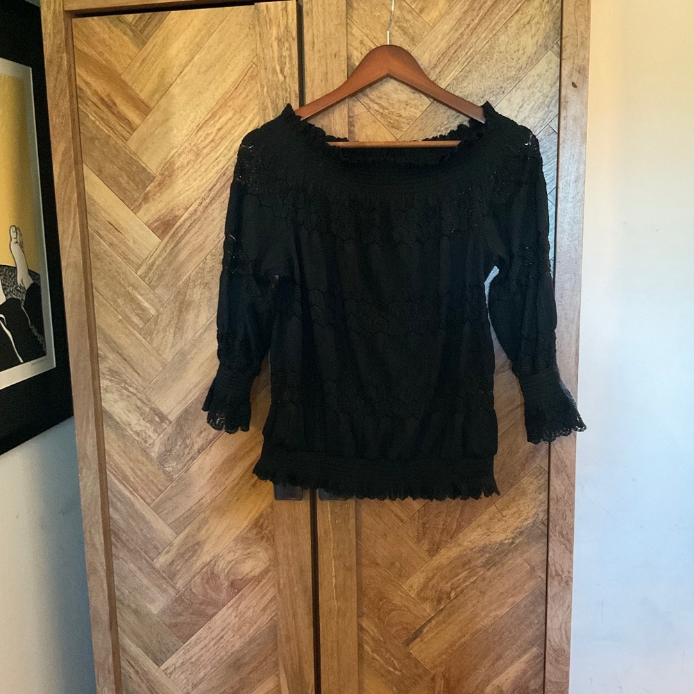 Deletta Black Long Sleeve Knit Design